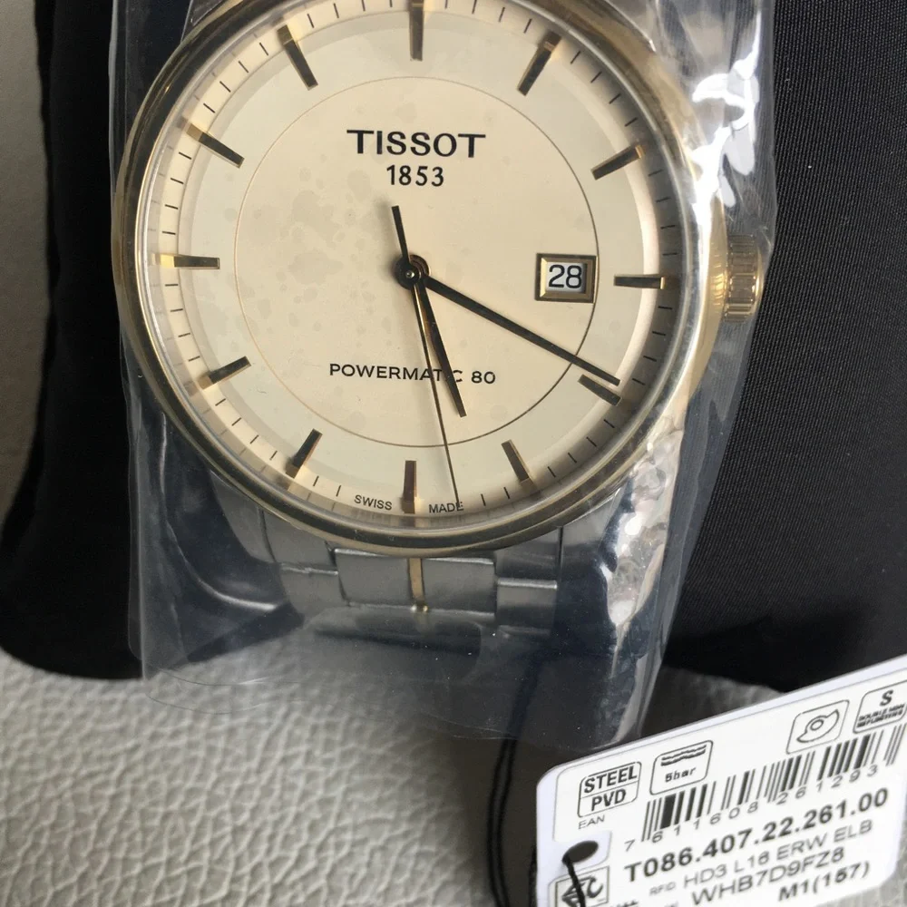 TISSOT Powermatic 80 Ivory Dial Men’s Watch T0864072226100